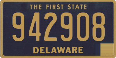 DE license plate 942908