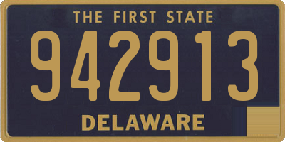 DE license plate 942913