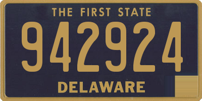 DE license plate 942924
