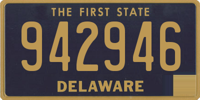 DE license plate 942946
