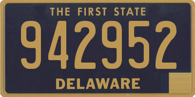 DE license plate 942952