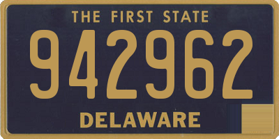 DE license plate 942962