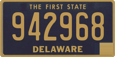 DE license plate 942968