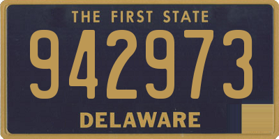 DE license plate 942973