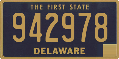 DE license plate 942978