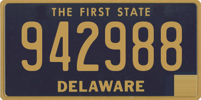 DE license plate 942988