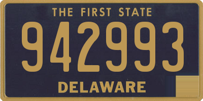 DE license plate 942993