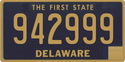 DE license plate 942999