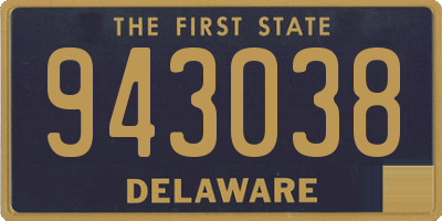 DE license plate 943038