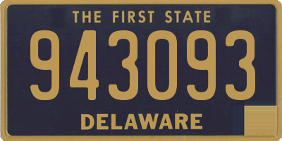 DE license plate 943093