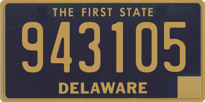 DE license plate 943105