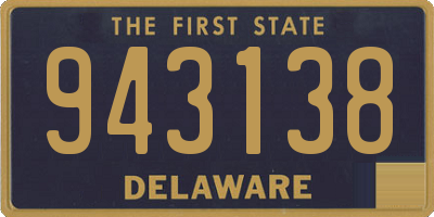 DE license plate 943138