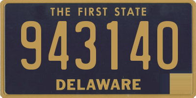 DE license plate 943140