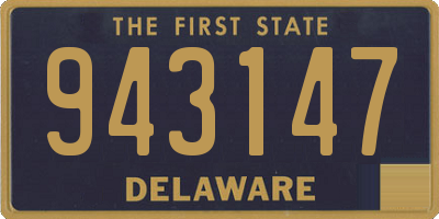 DE license plate 943147