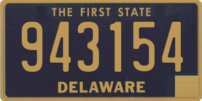 DE license plate 943154