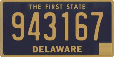 DE license plate 943167