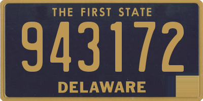 DE license plate 943172