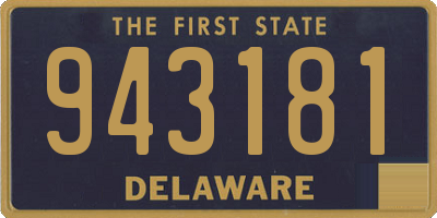 DE license plate 943181