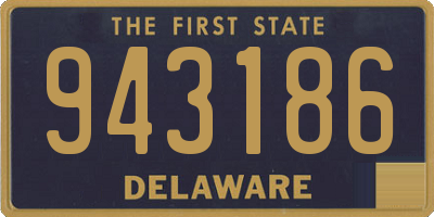 DE license plate 943186