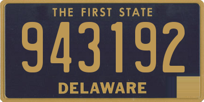 DE license plate 943192
