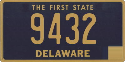 DE license plate 9432