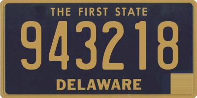 DE license plate 943218