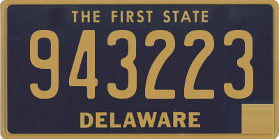 DE license plate 943223