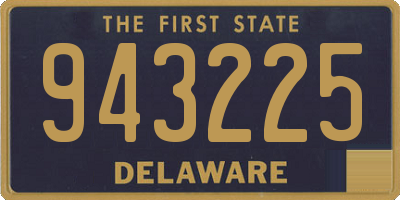 DE license plate 943225