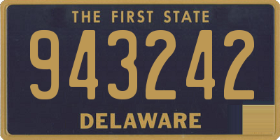 DE license plate 943242