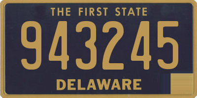DE license plate 943245