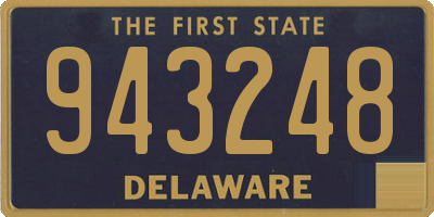 DE license plate 943248