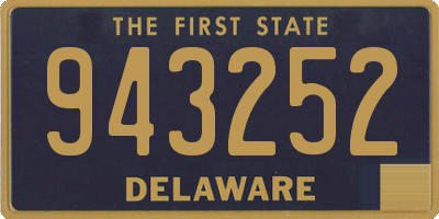 DE license plate 943252