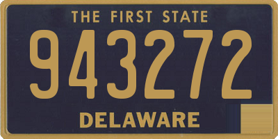 DE license plate 943272