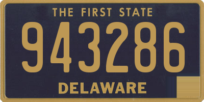 DE license plate 943286