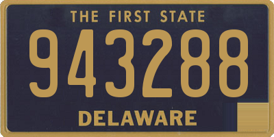 DE license plate 943288