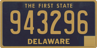 DE license plate 943296