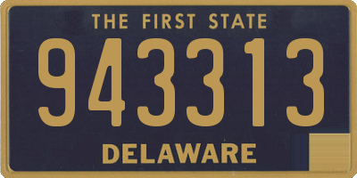 DE license plate 943313