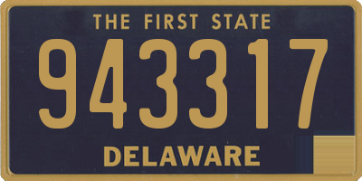 DE license plate 943317