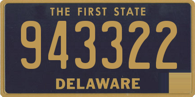 DE license plate 943322