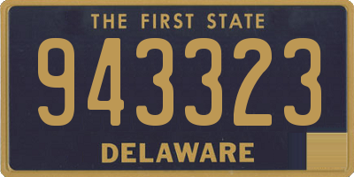 DE license plate 943323