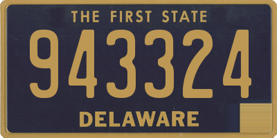 DE license plate 943324