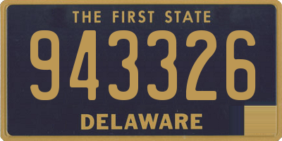 DE license plate 943326