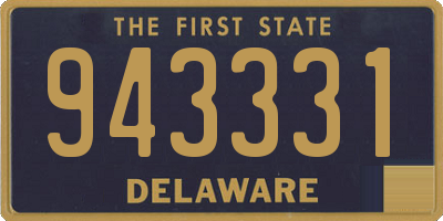 DE license plate 943331