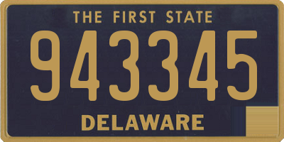 DE license plate 943345