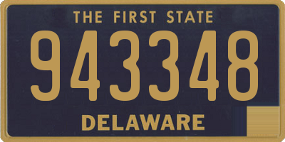 DE license plate 943348