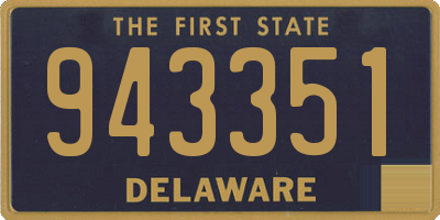 DE license plate 943351