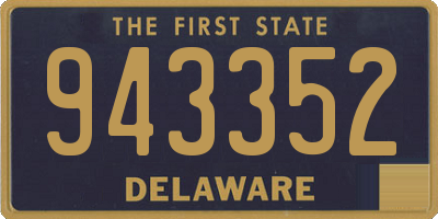 DE license plate 943352