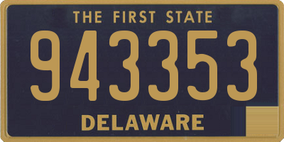 DE license plate 943353