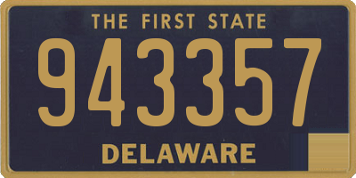 DE license plate 943357