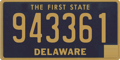 DE license plate 943361